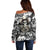 Skull Cowboy Off Shoulder Sweater Out Law - Wonder Print Shop