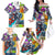 Comic Skull Family Matching Off Shoulder Long Sleeve Dress and Hawaiian Shirt Pop Art Cartoon Skull Funny - Wonder Print Shop