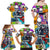 Comic Skull Family Matching Off Shoulder Maxi Dress and Hawaiian Shirt Pop Art Cartoon Skull Funny - Wonder Print Shop