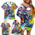 Comic Skull Family Matching Off Shoulder Short Dress and Hawaiian Shirt Pop Art Cartoon Skull Funny - Wonder Print Shop