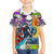 Comic Skull Family Matching Puletasi Dress and Hawaiian Shirt Pop Art Cartoon Skull Funny - Wonder Print Shop