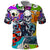 Comic Skull Polo Shirt Pop Art Cartoon Skull Funny - Wonder Print Shop