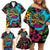 Pineapple Skull Family Matching Off Shoulder Short Dress and Hawaiian Shirt Sumer Time - Wonder Print Shop