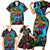 Pineapple Skull Family Matching Short Sleeve Bodycon Dress and Hawaiian Shirt Sumer Time - Wonder Print Shop