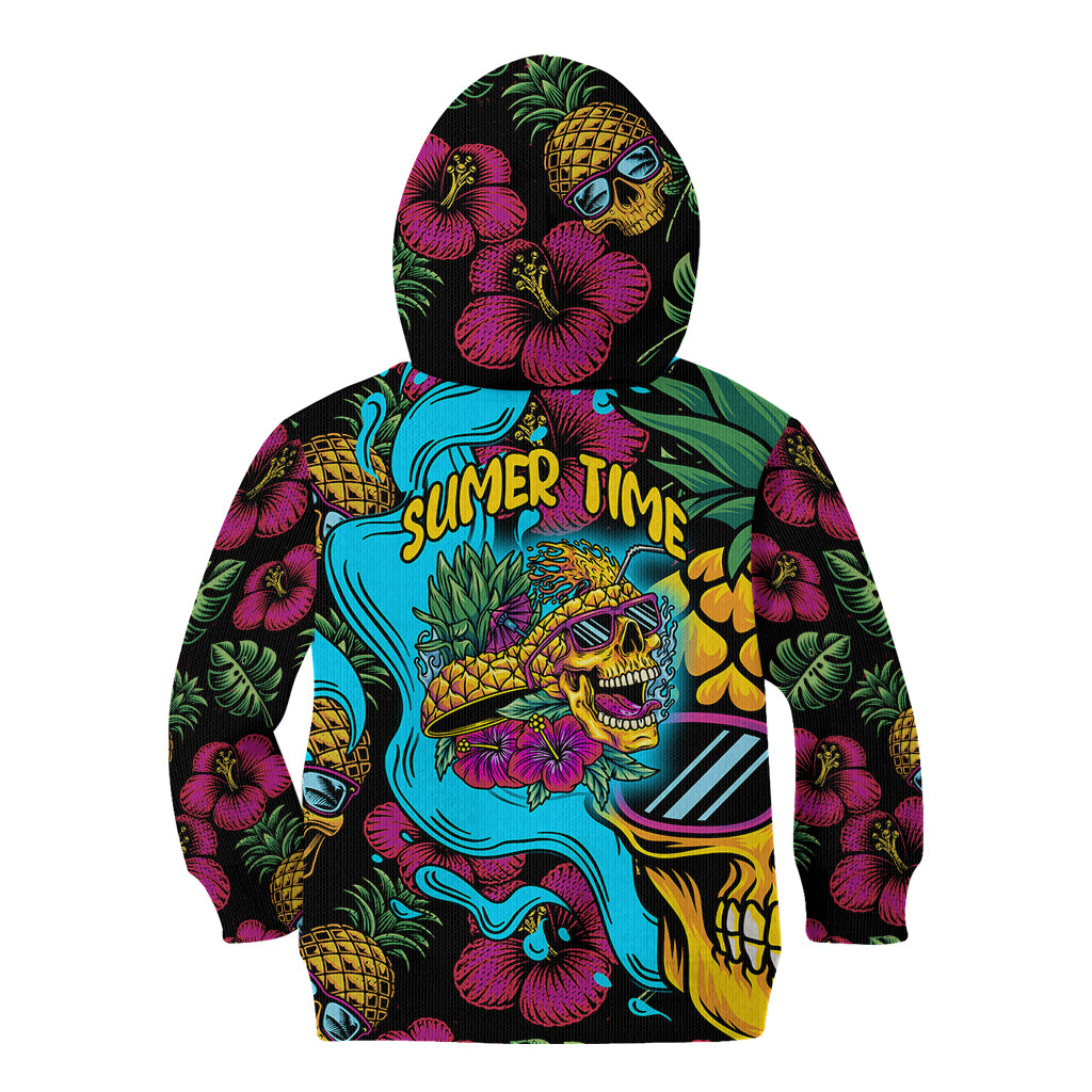 Pineapple Skull Kid Hoodie Sumer Time - Wonder Print Shop