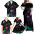 Crow Skull Family Matching Off Shoulder Maxi Dress and Hawaiian Shirt My Mascot Is The A Crow - Wonder Print Shop