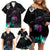 Crow Skull Family Matching Off Shoulder Short Dress and Hawaiian Shirt My Mascot Is The A Crow - Wonder Print Shop