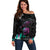 Crow Skull Off Shoulder Sweater My Mascot Is The A Crow - Wonder Print Shop