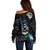 Crow Skull Off Shoulder Sweater My Mascot Is The A Crow - Wonder Print Shop