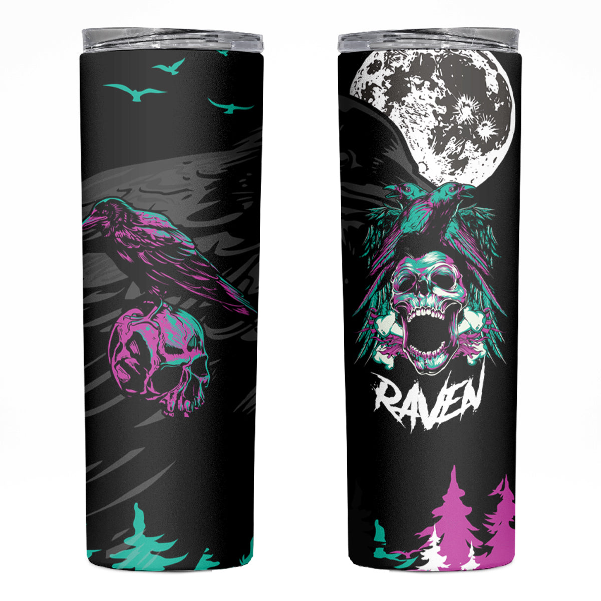 Crow Skull Skinny Tumbler My Mascot Is The A Crow - Wonder Print Shop