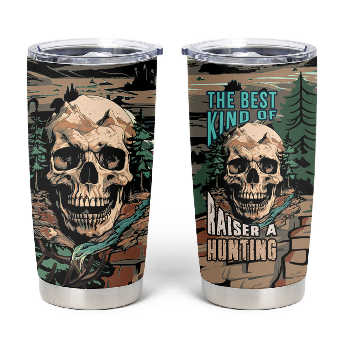 Skull Hunt Tumbler Cup The Best Kine Of Raiser A Hunting - Wonder Print Shop