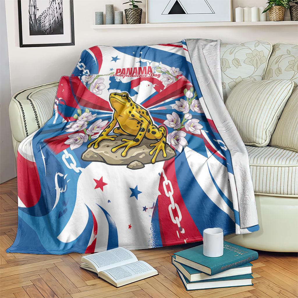 Panama Independence Day Blanket Flag Map Bridge Canal Ship - Golden Frog