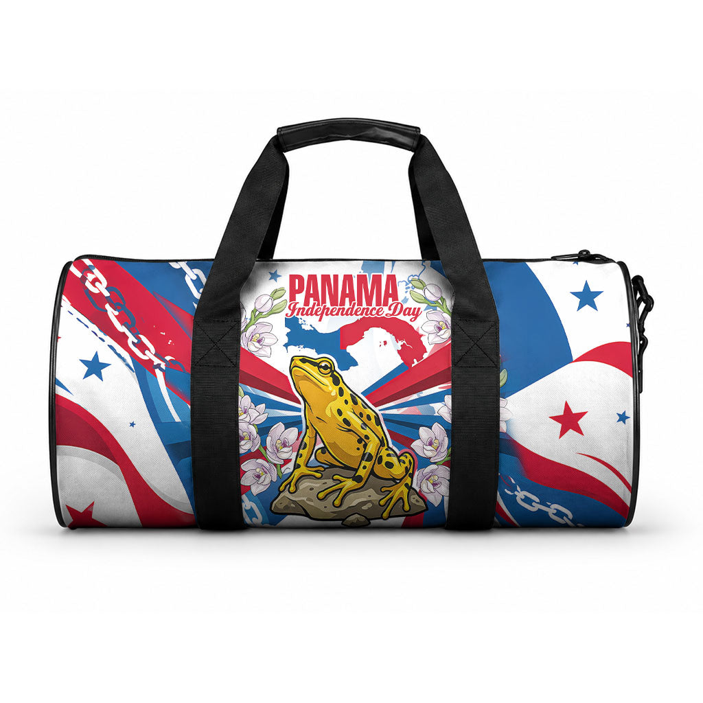 Panama Independence Day Duffle Bag Flag Map Bridge Canal Ship - Golden Frog