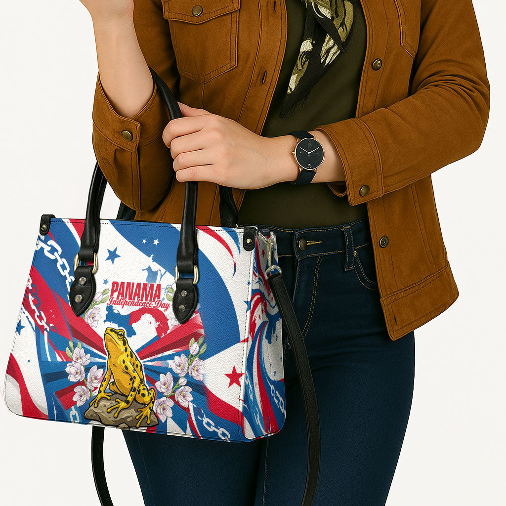 Panama Independence Day Leather Bag Flag Map Bridge Canal Ship - Golden Frog
