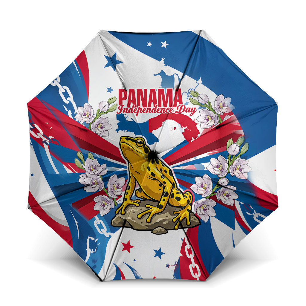Panama Independence Day Umbrella Flag Map Bridge Canal Ship - Golden Frog