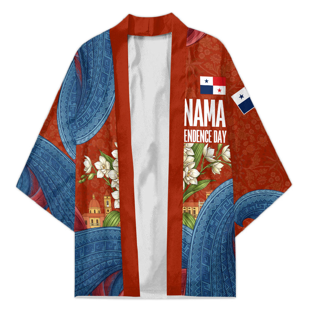 Panama Independence Day Kimono Flag Pollera Dancer Holy Spirit Orchid