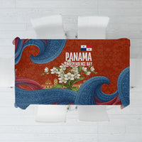 Panama Independence Day Tablecloth Flag Pollera Dancer Holy Spirit Orchid