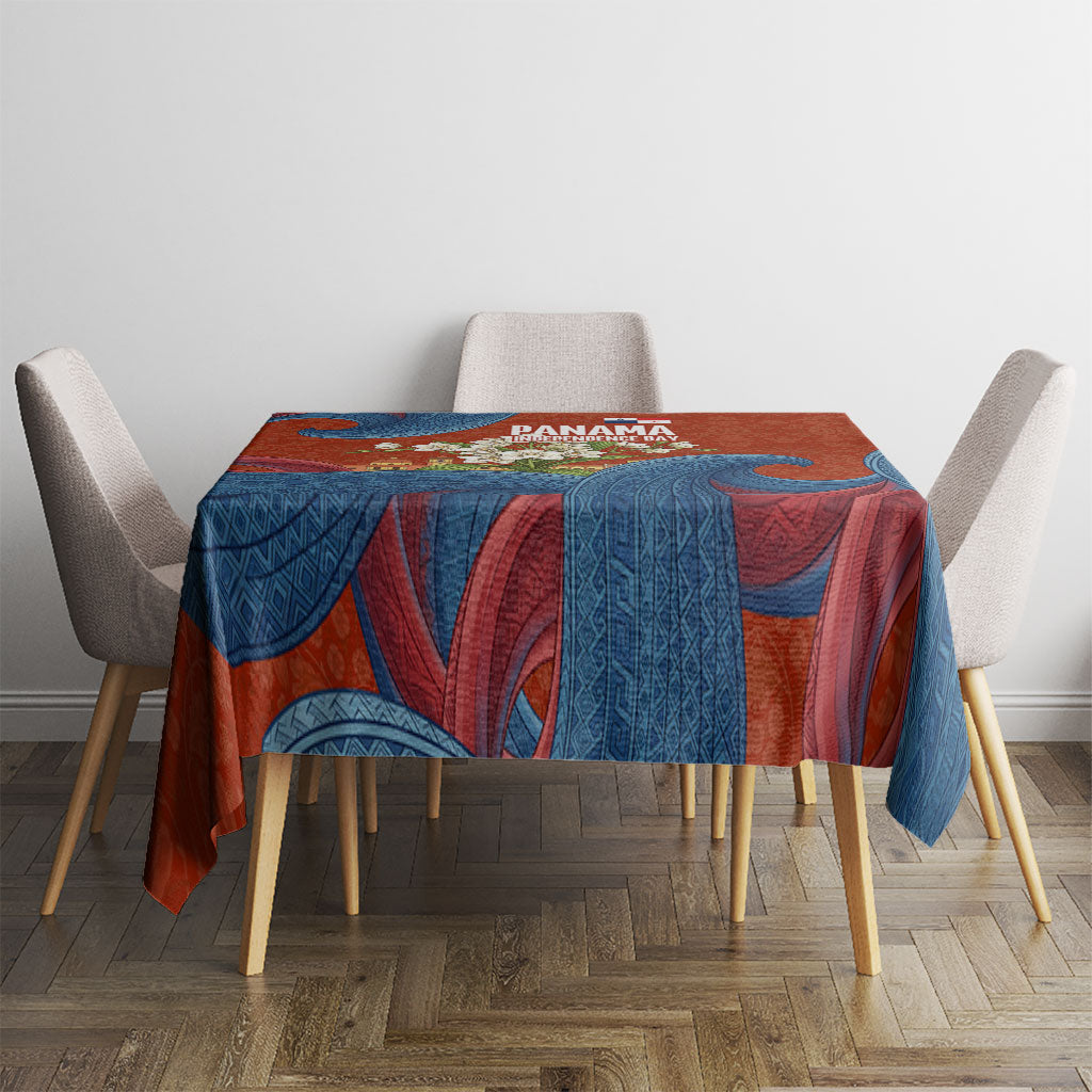 Panama Independence Day Tablecloth Flag Pollera Dancer Holy Spirit Orchid