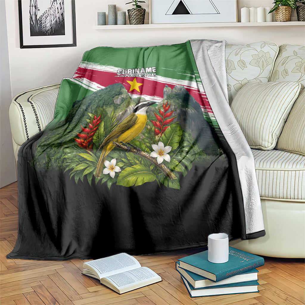 Suriname Independence Day Blanket Tropical Jungle Bird And Patriotic Flag