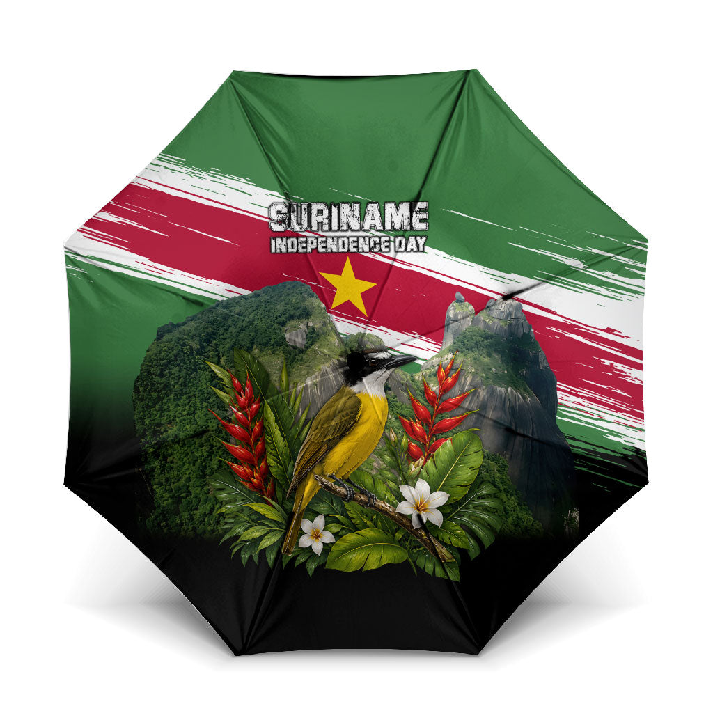 Suriname Independence Day Umbrella Tropical Jungle Bird And Patriotic Flag