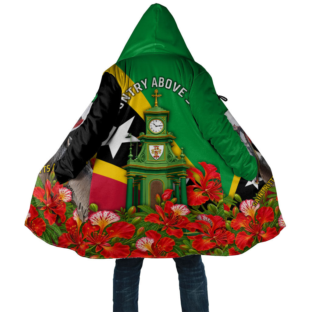 Saint Kitts And Nevis Above Self Cloak Caribbean Heritage Flag Pelican Floral Graphic
