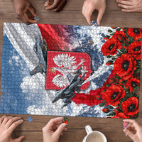 Poland Bison White Eagle Puzzle Patriotic Flag Red Poppies Fighter Jet Mountain