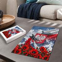 Poland Bison White Eagle Puzzle Patriotic Flag Red Poppies Fighter Jet Mountain