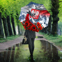 Poland Bison White Eagle Umbrella Patriotic Flag Red Poppies Fighter Jet Mountain