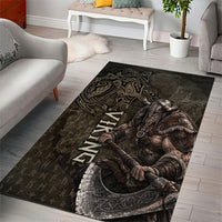 Viking Warrior Valhalla Area Rug Norse Mythology Celtic Cross Rune Knotwork