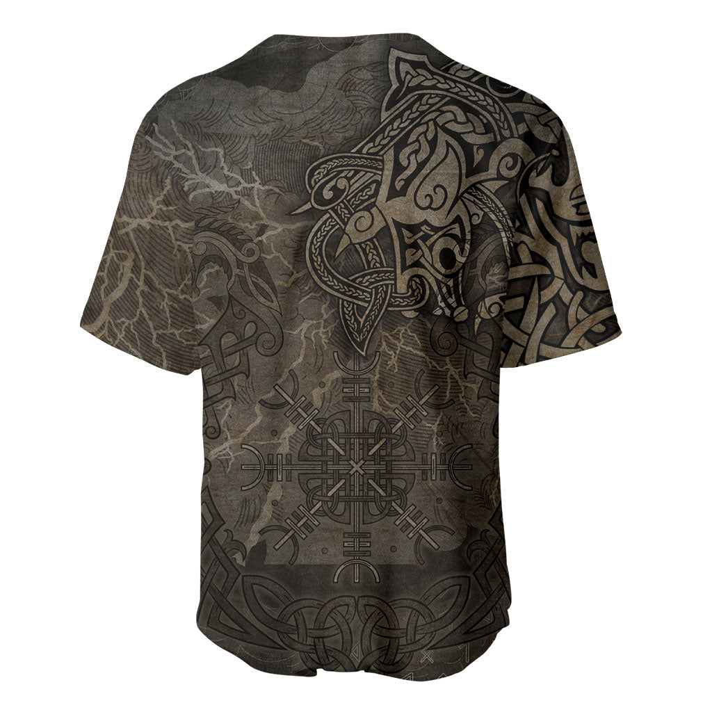 Viking Warrior Valhalla Baseball Jersey Norse Mythology Celtic Cross Rune Knotwork