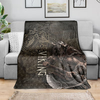Viking Warrior Valhalla Blanket Norse Mythology Celtic Cross Rune Knotwork