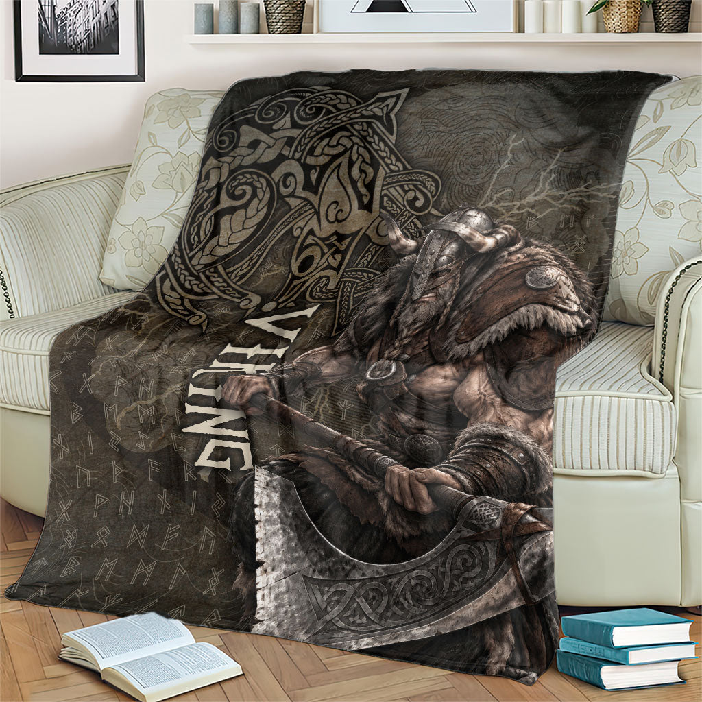 Viking Warrior Valhalla Blanket Norse Mythology Celtic Cross Rune Knotwork