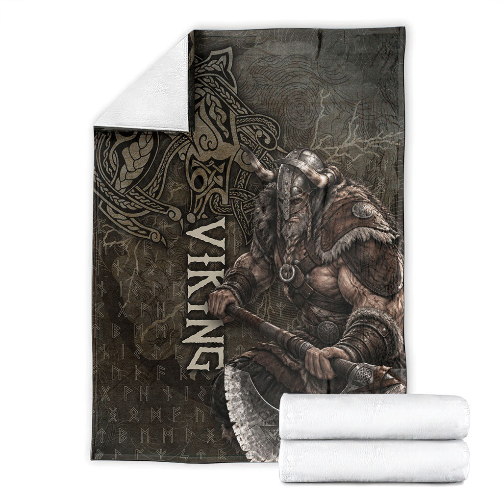 Viking Warrior Valhalla Blanket Norse Mythology Celtic Cross Rune Knotwork