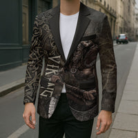 Viking Warrior Valhalla Blazer Norse Mythology Celtic Cross Rune Knotwork