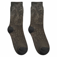 Viking Warrior Valhalla Crew Socks Norse Mythology Celtic Cross Rune Knotwork