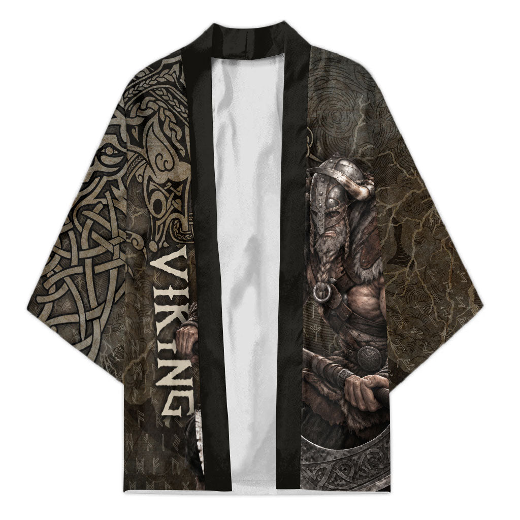 Viking Warrior Valhalla Kimono Norse Mythology Celtic Cross Rune Knotwork