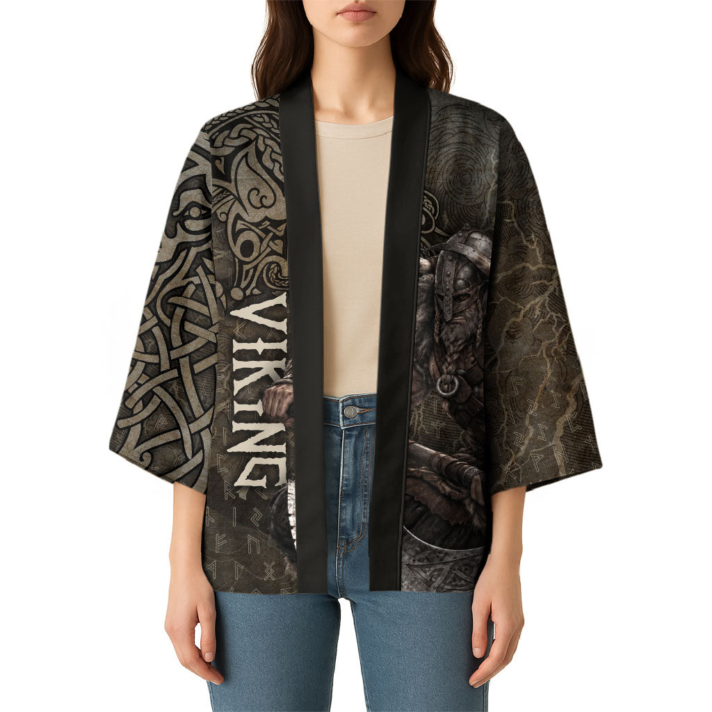 Viking Warrior Valhalla Kimono Norse Mythology Celtic Cross Rune Knotwork