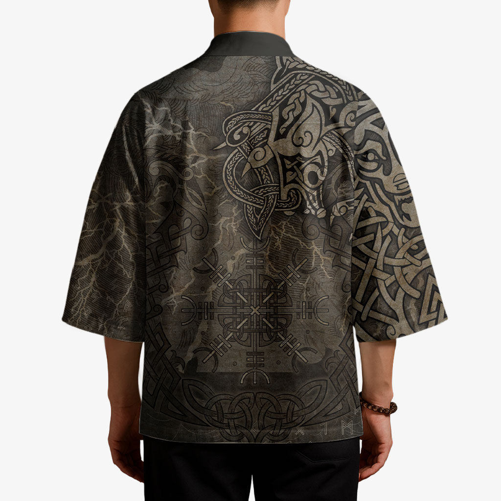 Viking Warrior Valhalla Kimono Norse Mythology Celtic Cross Rune Knotwork