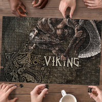 Viking Warrior Valhalla Puzzle Norse Mythology Celtic Cross Rune Knotwork