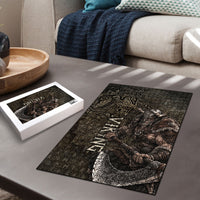 Viking Warrior Valhalla Puzzle Norse Mythology Celtic Cross Rune Knotwork