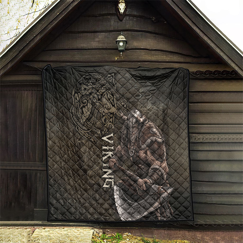 Viking Warrior Valhalla Quilt Norse Mythology Celtic Cross Rune Knotwork