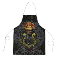 Viking Raven Apron Norse Mythology Celtic Knotwork Rune Winged