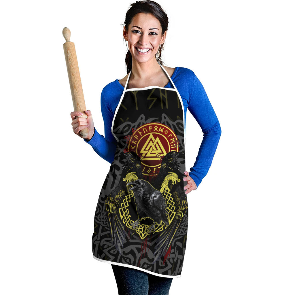 Viking Raven Apron Norse Mythology Celtic Knotwork Rune Winged