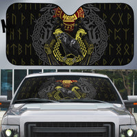 Viking Raven Auto Sun Shade Norse Mythology Celtic Knotwork Rune Winged