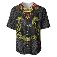 Viking Raven Baseball Jersey Norse Mythology Celtic Knotwork Rune Winged