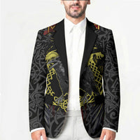 Viking Raven Blazer Norse Mythology Celtic Knotwork Rune Winged