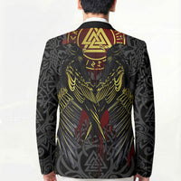 Viking Raven Blazer Norse Mythology Celtic Knotwork Rune Winged