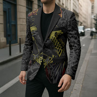 Viking Raven Blazer Norse Mythology Celtic Knotwork Rune Winged