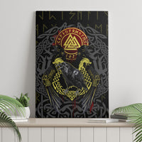 Viking Raven Canvas Wall Art Norse Mythology Celtic Knotwork Rune Winged