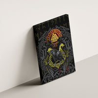 Viking Raven Canvas Wall Art Norse Mythology Celtic Knotwork Rune Winged